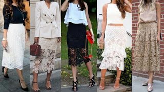 FALDAS en TENDENCIA de MODA 2023 las faldas DE BLONDA y ENCAJE estas de MODA IDEAS para COMBINAR [upl. by Yenalem863]