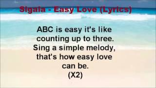 Sigala Easy Love Lyrics [upl. by Yendys]