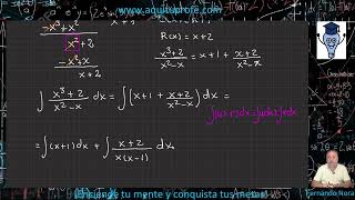 Integración de funciones racionales Grado del numerador mayor o igual que el grado del denominador [upl. by Gavrila109]