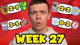 MY CHAMPIONSHIP WEEK 27 SCORE PREDICTIONS [upl. by Ecidna]