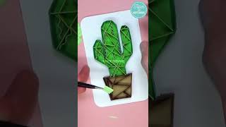 Cactus en Quilling paper Combinando Colores y Texturas quilling craft shorts [upl. by Alliuqaj]