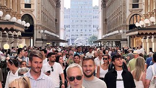 Galleria Vittorio Emanuele II  Walking tour  Milan Italy 🇮🇹 [upl. by Heer]