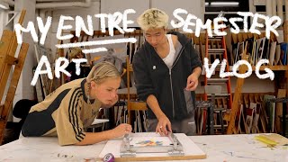 my entire semester in art school ⭐️ the ultimate art studio vlog [upl. by Aissela]