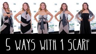 5 Ways to Wear 1 Scarf [upl. by Camellia279]