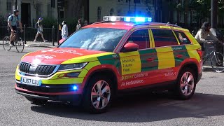 HEMS London Ambulance Service Mercedes Sprinter  Londons Air Ambulance Skoda Kodiaq Responding [upl. by Aleyak]