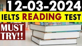 IELTS Reading Test 2024 with Answers  12032024 [upl. by Tenn57]