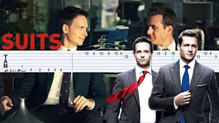 Suits  End Credits Theme Guitar Tab [upl. by Lenox]