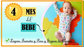 4️⃣ CUARTO MES DEL BEBE 👶  4 MESES  ✅ LOGROS DESARROLLO SUEÑO ALIMENTACION Y MAS [upl. by Annadroj]