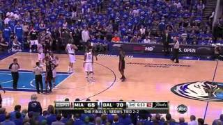 Dirk Nowitzki rainbow three vs Miami Heat 2011 NBA FINALS [upl. by Pernell]