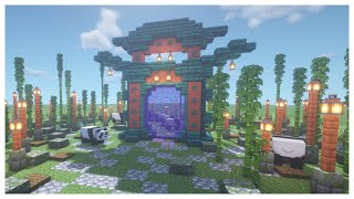 Cómo Decorar un Portal con Estilo Japonés en Minecraft  Japanese Portal Decoration Tutorial [upl. by Kurtzman]