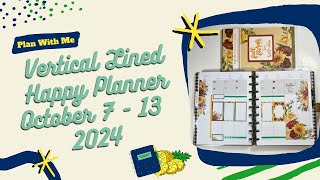 Plan With Me Vertical Lined Happy Planner October 713 2024 [upl. by Renelle]