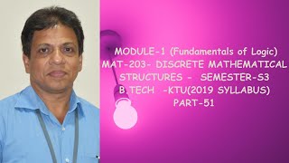 S3 SEMESTER PART51  FUNDAMENTALS OF LOGIC MODULE1 MAT 203 2019 SCHEMEBTECH KTU CS IT [upl. by Favianus885]