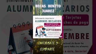 📌🤑¡Atención alumnos becarios Esto pasará con las fechas de pago y tarjetas Bienestar en SEPTIEMBRE [upl. by Arluene]