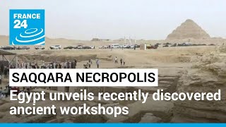 Tombs in Saqqara necropolis Egypt unveils recently discovered ancient workshops • FRANCE 24 [upl. by Nylesoy962]