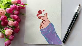 How to make BTS finger heart❤️🫰 [upl. by Landan172]