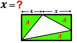 Can you find the length X  Rectangle  math maths  geometry [upl. by Cristie136]