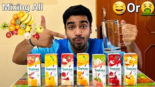 Mixing All Tropicana Fruit Juice  Good or Bad  Tropicana Juice Review [upl. by Bixler]