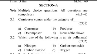 Environmental studies and disaster management previous year question papers [upl. by Aihtennek]