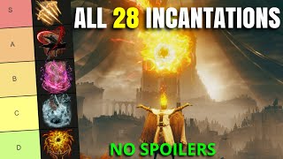 ALL 28 DLC Incantations Ranked NO SPOILERS Elden Ring Shadow of the Erdtree [upl. by Goraud]