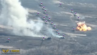 Horrifying Moments How Ukrainian Forces Destroy 200 Russian Combat Vehicles in Avdiivka [upl. by Eastlake]