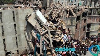 Derrumbe de edificio textil causa decenas de muertos en Bangladesh hay cientos de heridos [upl. by Shererd181]