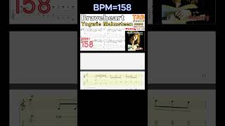 Braveheart  Yngwie Malmsteen Guitar TAB BPM158 guitar Shorts ギター [upl. by Ahoufe963]