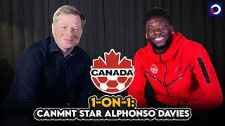 The Alphonso Davies Interview Becoming a leader for CanMNT lessons at Bayern and more 🇨🇦 [upl. by Nilya]