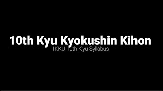 IKKU 10th Kyu Red Belt Syllabus  Kyokushin Syllabus Kihon [upl. by Namsu503]