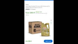 Deal 8841 Castrol Edge Extended Performance 0W20 Advanced Full Synthetic Motor Oil 5 Quarts [upl. by Acissey]