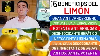 15 beneficios del🍋LIMÓN🍋 ANTICANCERÍGENO💪VARICES❤️ INFECCIONES URINARIAS👌ANTIARRUGAS😮DETOX💪ADELGAZA🤗 [upl. by Alrep]