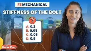 FE Exam Mechanical Review  Mechanical design amp analysis  Stiffness of the bolt [upl. by Hathaway528]