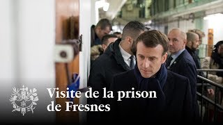 Visite de la prison de Fresnes  Emmanuel Macron [upl. by Gothard]