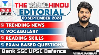 09 Sept 2023  The Hindu Editorial Analysis Vocab Idioms Reading Comprehension  Vishal Parihar [upl. by Artie]