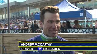 July 13 2024  Stanley Dancer Memorial Div 1 Interview with Winning Driver Andrew McCarthy [upl. by Naujat]