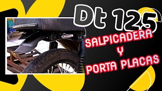 Modificando la Salpicadera y Porta Placa Trasera de la Motocicleta dt125 italika [upl. by Declan]