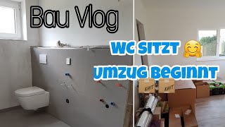 Hausbau Blog 27 Umzug beginnt WC sitzt erste Lampe hängt Glitzerfuge im Bad DieSiwuchins [upl. by Harraf]