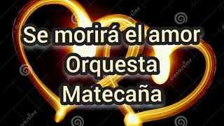 Se morirá el amor Letra y música Orquesta matecaña [upl. by Niuqauj724]