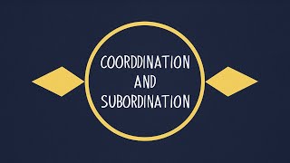 Coordination And Subordination englishgrammar [upl. by Deuno]