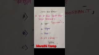 Marathi grammar questions  Talathi pepar [upl. by Sollars]