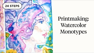 Printmaking Watercolor Monotypes AtHome Tutorial [upl. by Nevla]