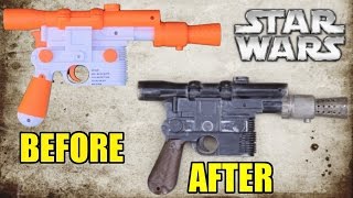 Rubies Han Solo DL44 Blaster Makeover Chris Custom Collectables [upl. by Portwine]