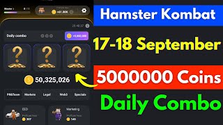 17 September daily combo  hamster kombat daily combo  17 September daily combo hamster kombat [upl. by Ahseenat]