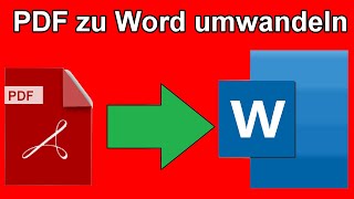 PDF Dokument in Word Datei umwandeln  PDF in Word konvertieren öffnen und bearbeiten Anleitung [upl. by Erdna]