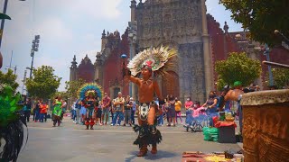 Experiencia Única Danzantes Aztecas en el Zócalo de la CDMX 4K  EL PATA DE PERRO [upl. by Helse773]