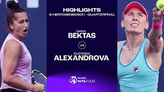 Emina Bektas vs Ekaterina Alexandrova  2023 sHertogenbosch Quarterfinal  WTA Match Highlights [upl. by Boleslaw]