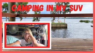 Camping in my Converted SUV by the Lake vanlife suvcamping camping campinglife [upl. by Ormiston29]