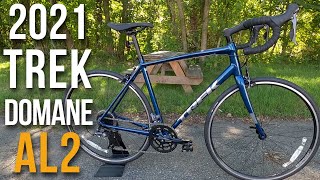 Start Road Riding With This Bike  2021 Trek Domane AL 2 Review amp Weight [upl. by Scutt]