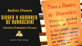 Dioses y hombres de Huarochirí  Literatura Prehispánica Peruana [upl. by Monroe]