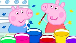 Schilderen Met Handen En Aardappelen  Tekenfilm  Peppa Pig Nederlands Compilatie Nieuwe [upl. by Yhpos]