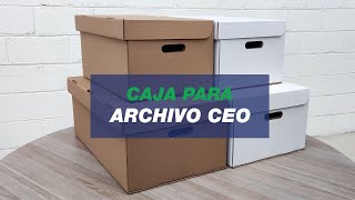 Caja para Archivo CEO  Archivero de cartón CARTA y OFICIO [upl. by Terej]